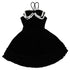 Daytoday_Velvet_Bow_Black_Swing_Dress_V-Neck_T-Shirt_Long-Sleeve_MISSTT