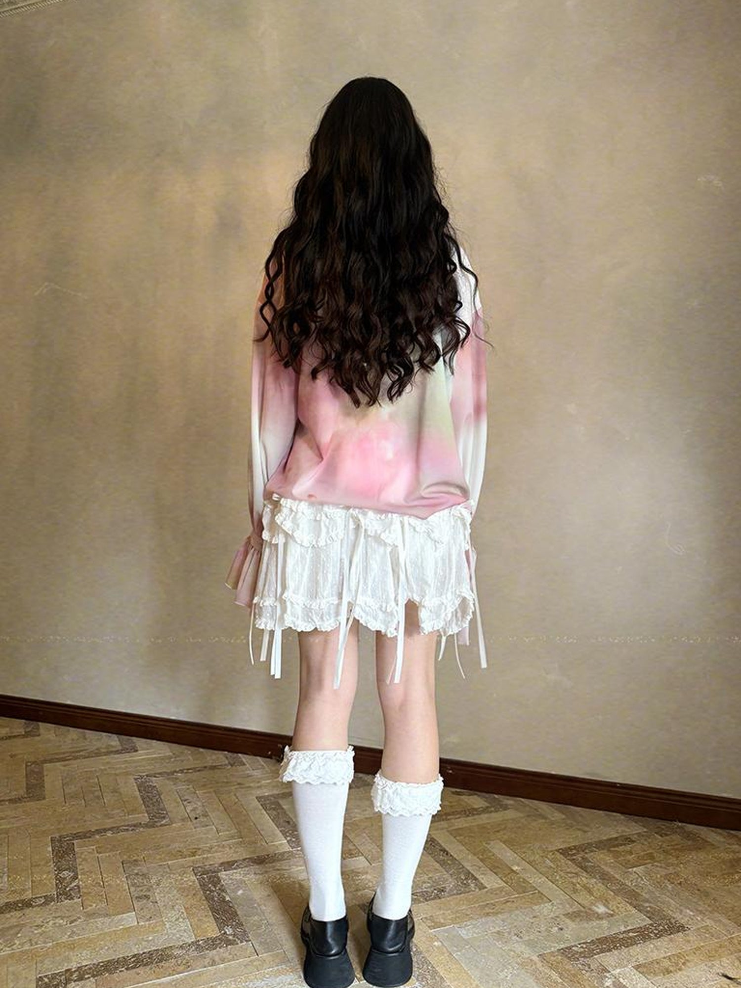 Daytoday Vintage Bow Print Puff Sleeve Blouse