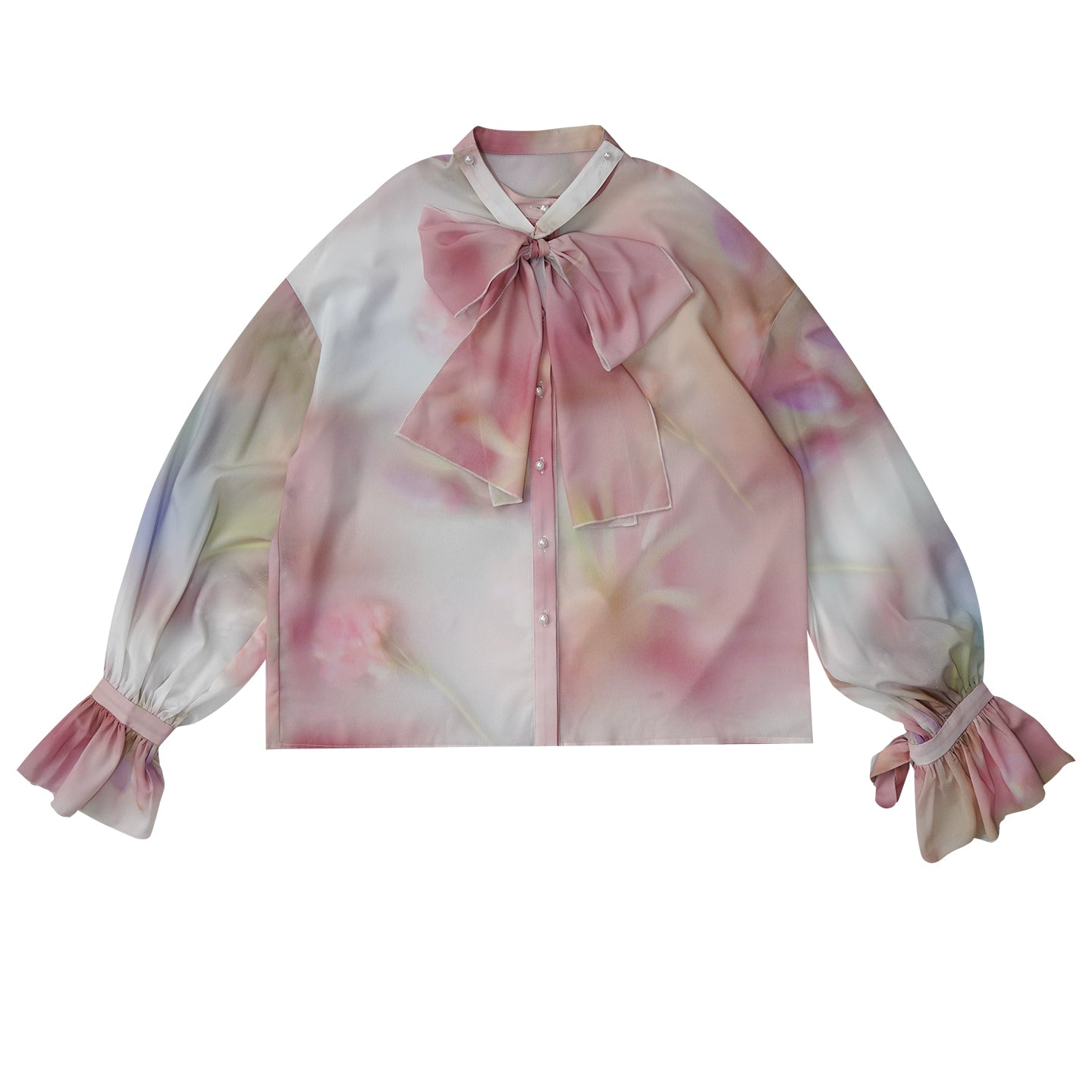 Daytoday_Vintage_Bow_Print_Puff_Sleeve_Blouse_MISSTT