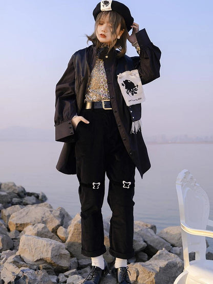 Vintage Eye Flower Embroidery Brooch