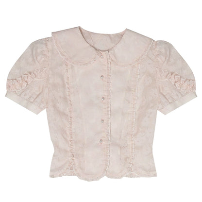 Daytoday_Vintage_Floral_Petal_Waist_Bubble_Sleeve_Shirt_MISSTT