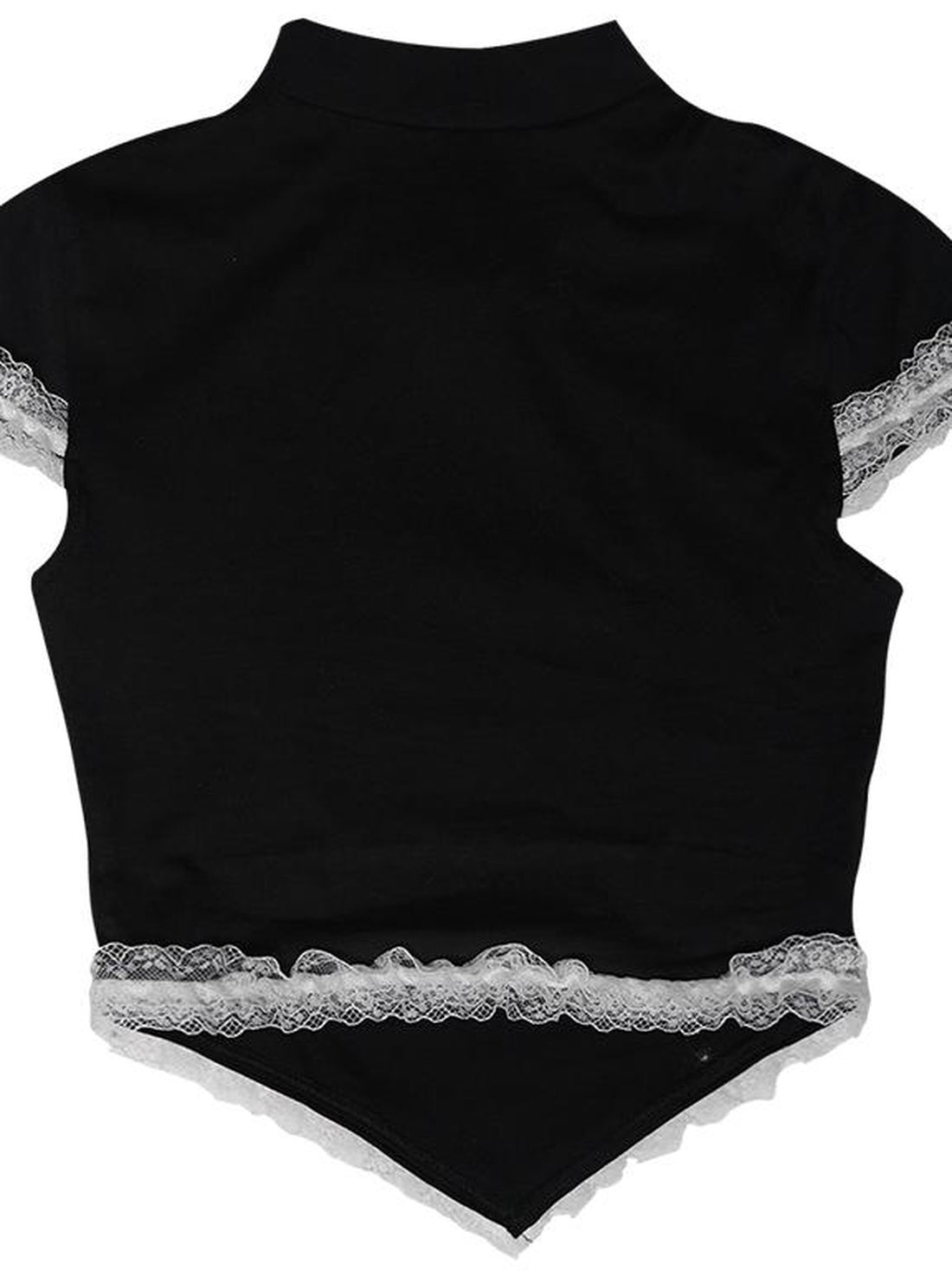 Daytoday Vintage Floral Print Hollow Heart Qipio Tee