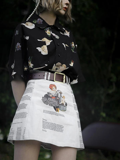 Vintage Floral Print Skirt It s A Wonderful Life Collection