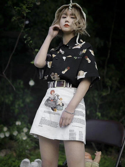 Vintage Floral Print Skirt It s A Wonderful Life Collection