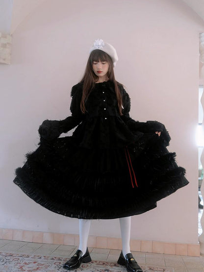 Daytoday Vintage Lace Puff Sleeve Blouse Oversized Fit