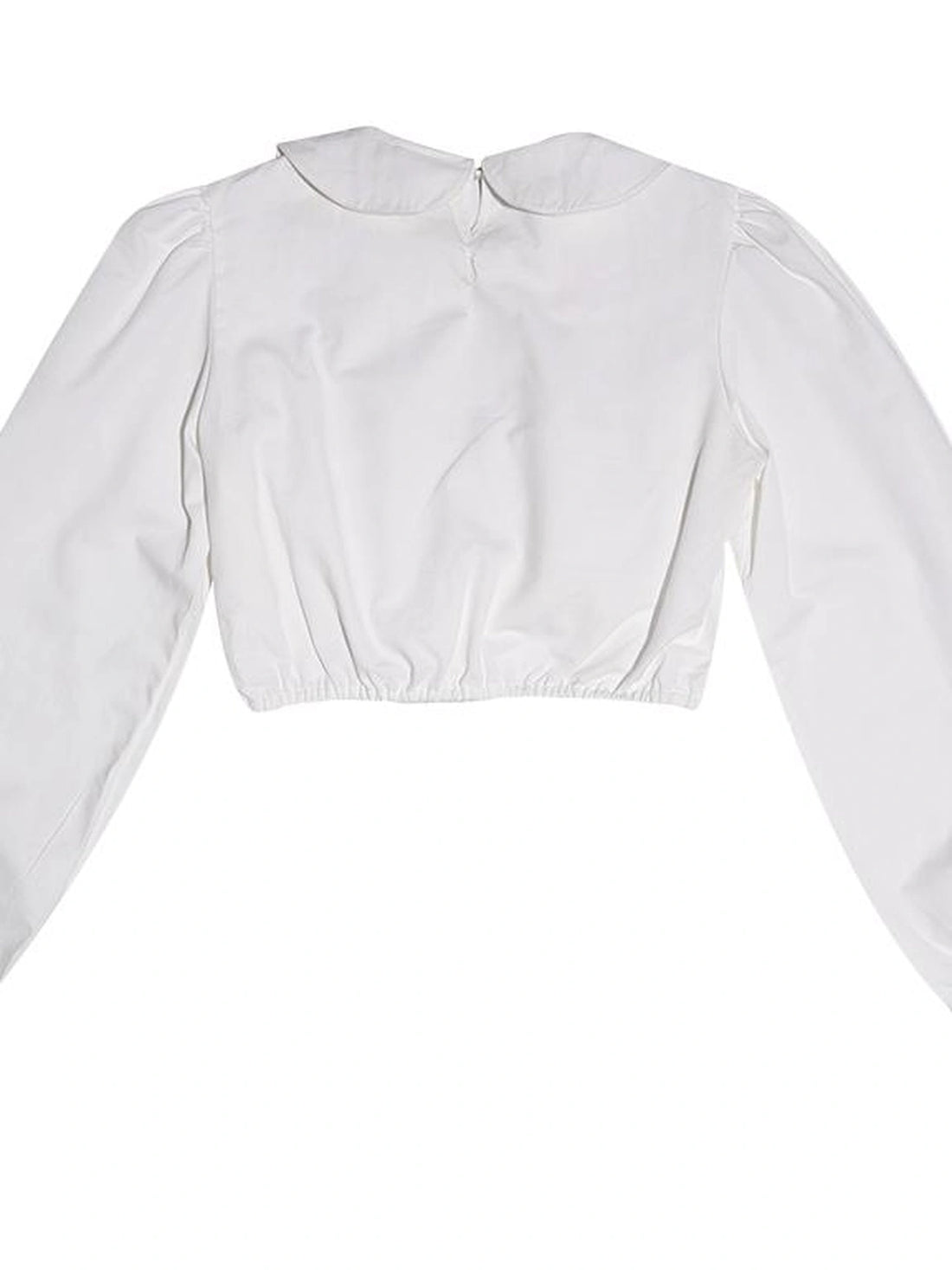 Vintage Pastoral Lace Blouse Cotton Short Top