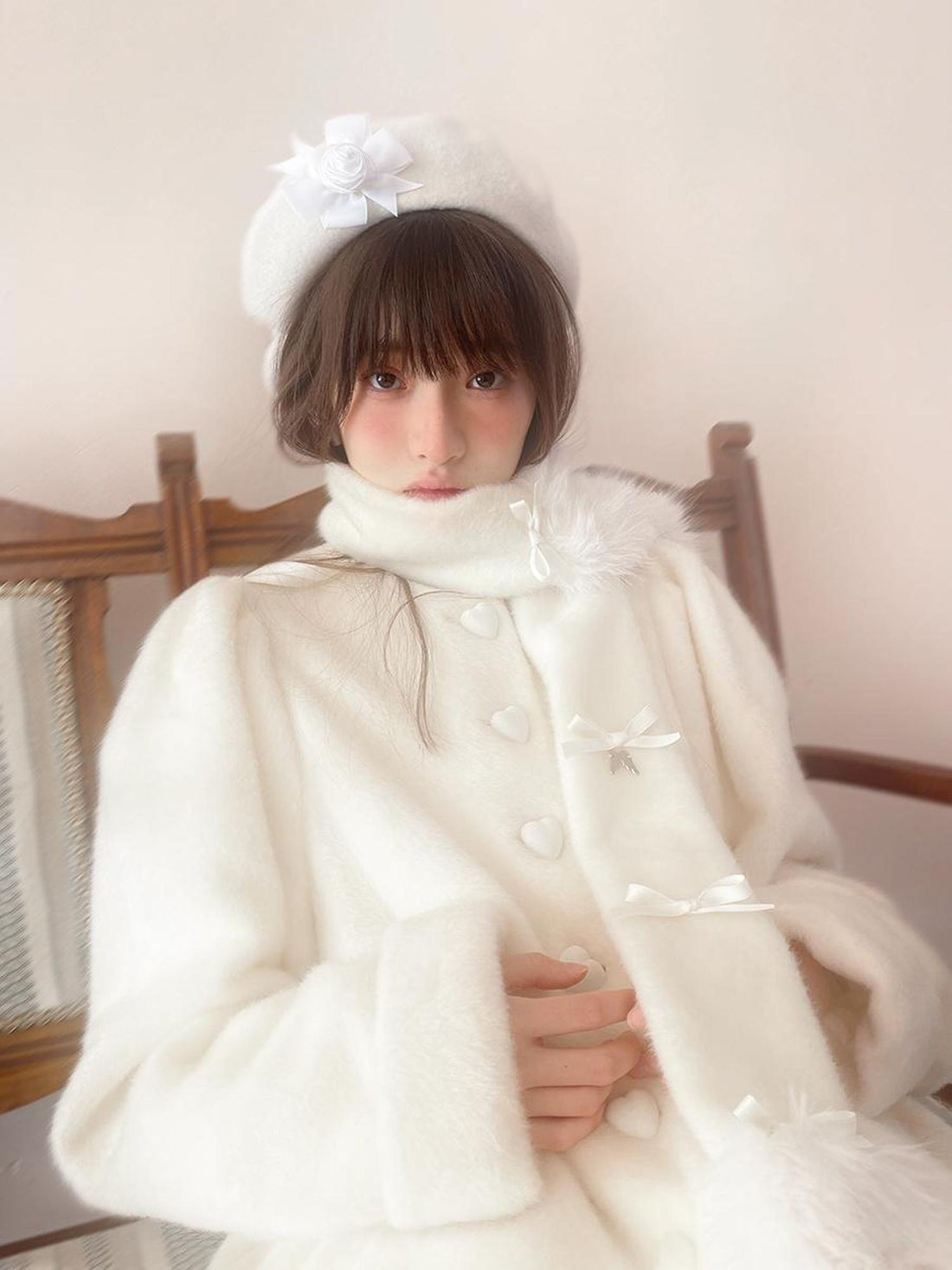 Daytoday Vintage Puff Sleeve Long Coat With Quilted Warmth