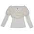 Daytoday_White_Bow_Drape_Collar_Knit_Faux_Layered_Puff_Women&