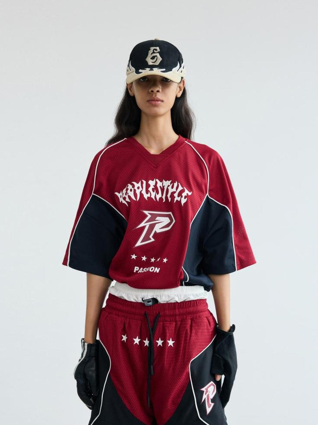 Peoplesense Decon Contrast Racing Tee Windproof Loose Fit Sporty Quick Dry