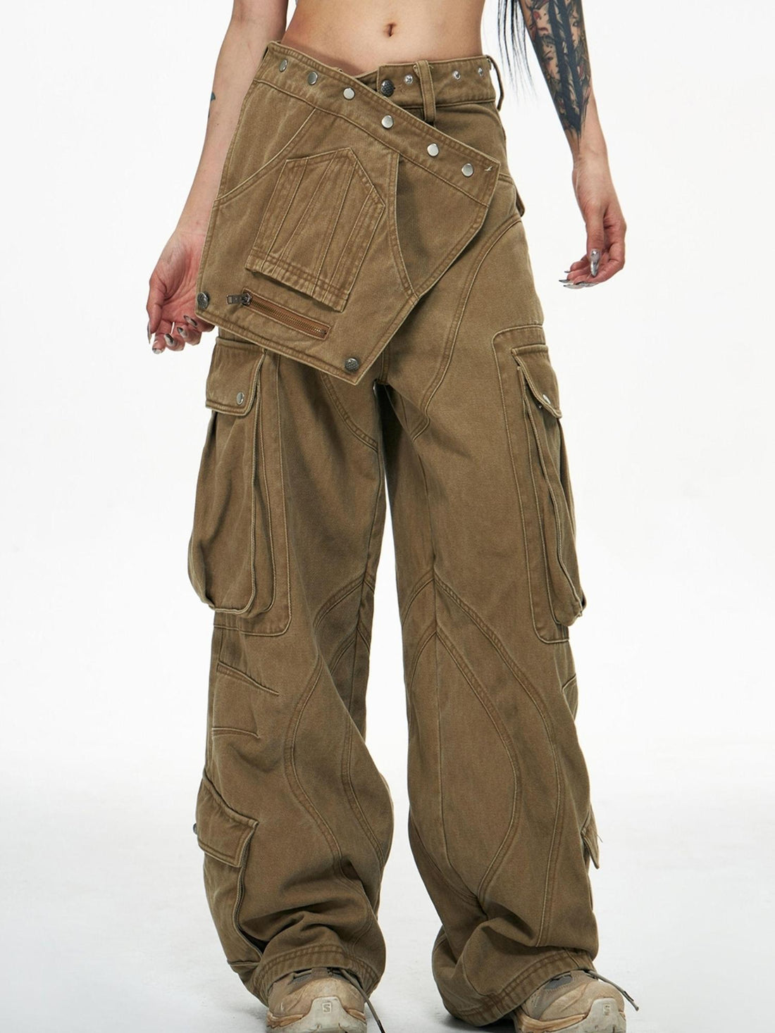 Peoplesense Deconstruct Pocket Jumpsuit Distressed Denim Bundle