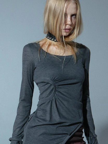 Deconstructed Hooded Long Sleeve Multi-Way T-Shirt