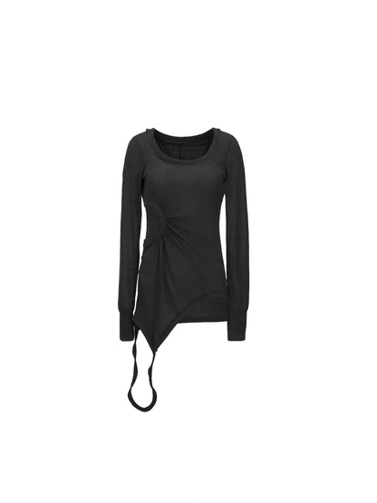 Deconstructed Hooded Long Sleeve Multi-Way T-Shirt