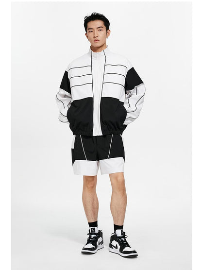 Deconstructed Patchwork Sport Shorts