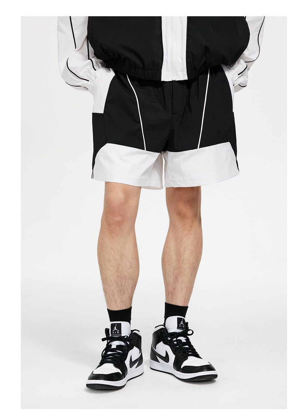 Deconstructed Patchwork Sport Shorts