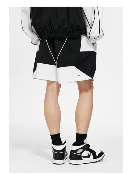 Deconstructed Patchwork Sport Shorts