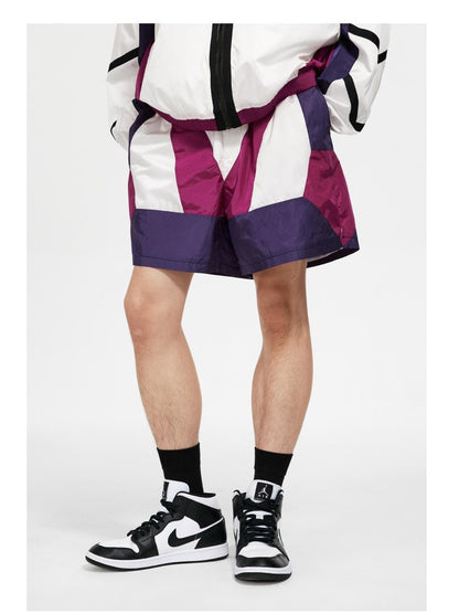 Deconstructed Patchwork Sport Shorts