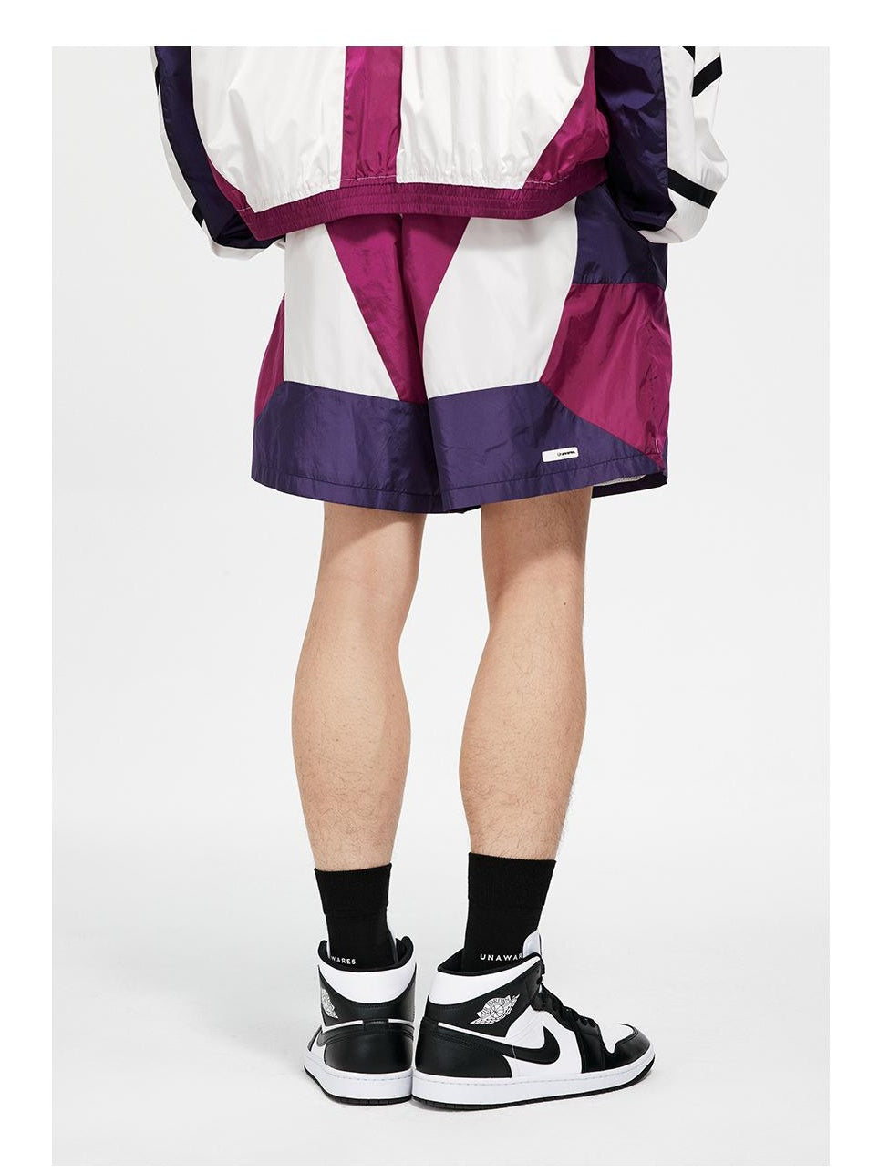 Deconstructed Patchwork Sport Shorts