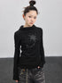 Achihara Hooded Star Print Thermal Long Sleeve T Shirt