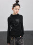 Achihara Hooded Star Print Thermal Long Sleeve T Shirt