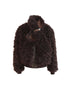 Flowers birds Market Warm Wool Blend Coat With Free Scarf