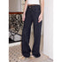 2th Desire Flared Patchwork Leopard Check Lace Trim Denim With Detachable Skirt