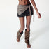 2th Desire Detachable Polka Dot Scarf Dress With Denim Skirt Pants