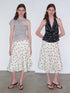 Delivery Beige Flocked Large Black Polka Dot A Line Low Waist Women&