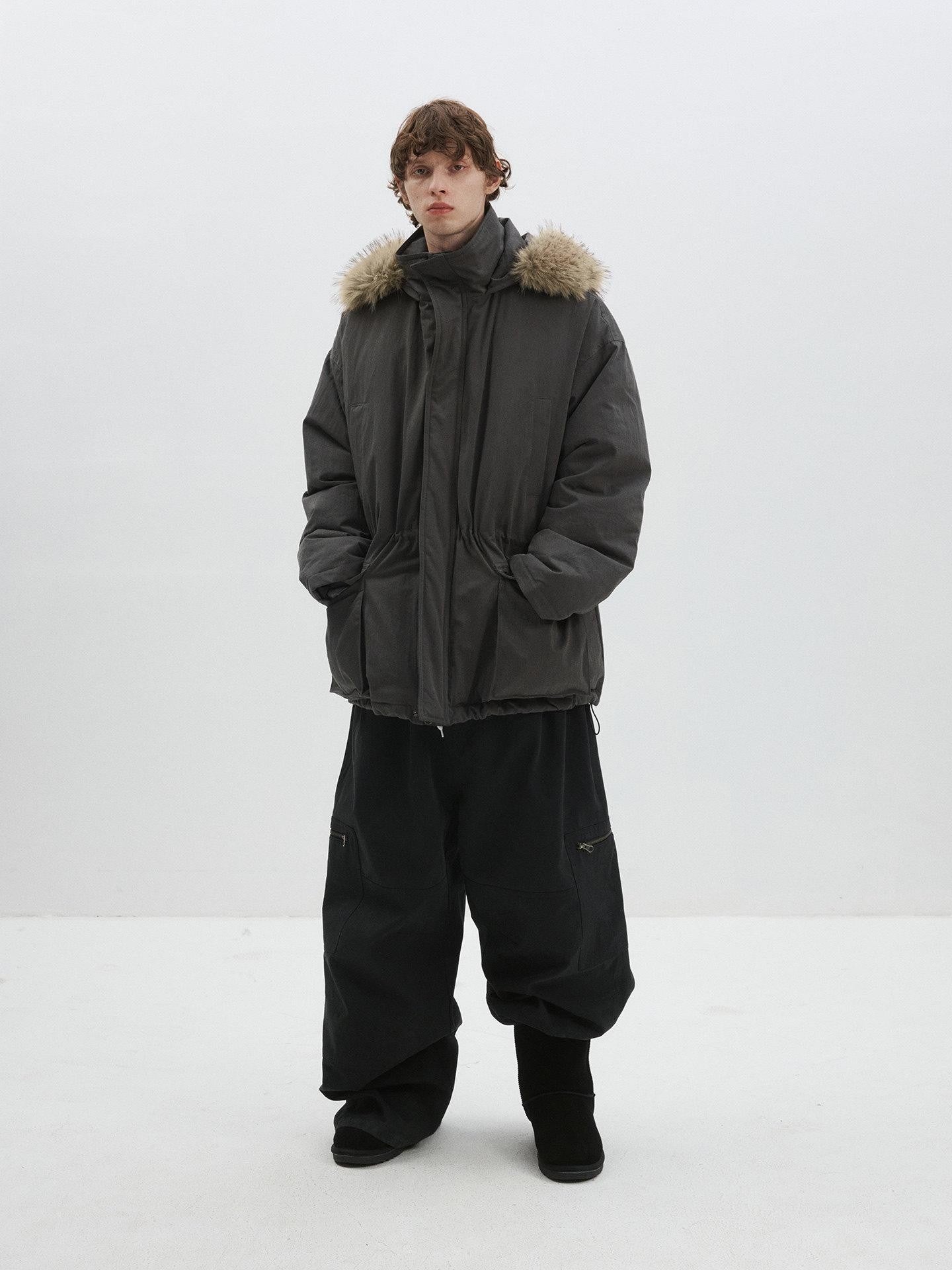 Delivery Black Baggy Cargo Drawstring Pockets Women&