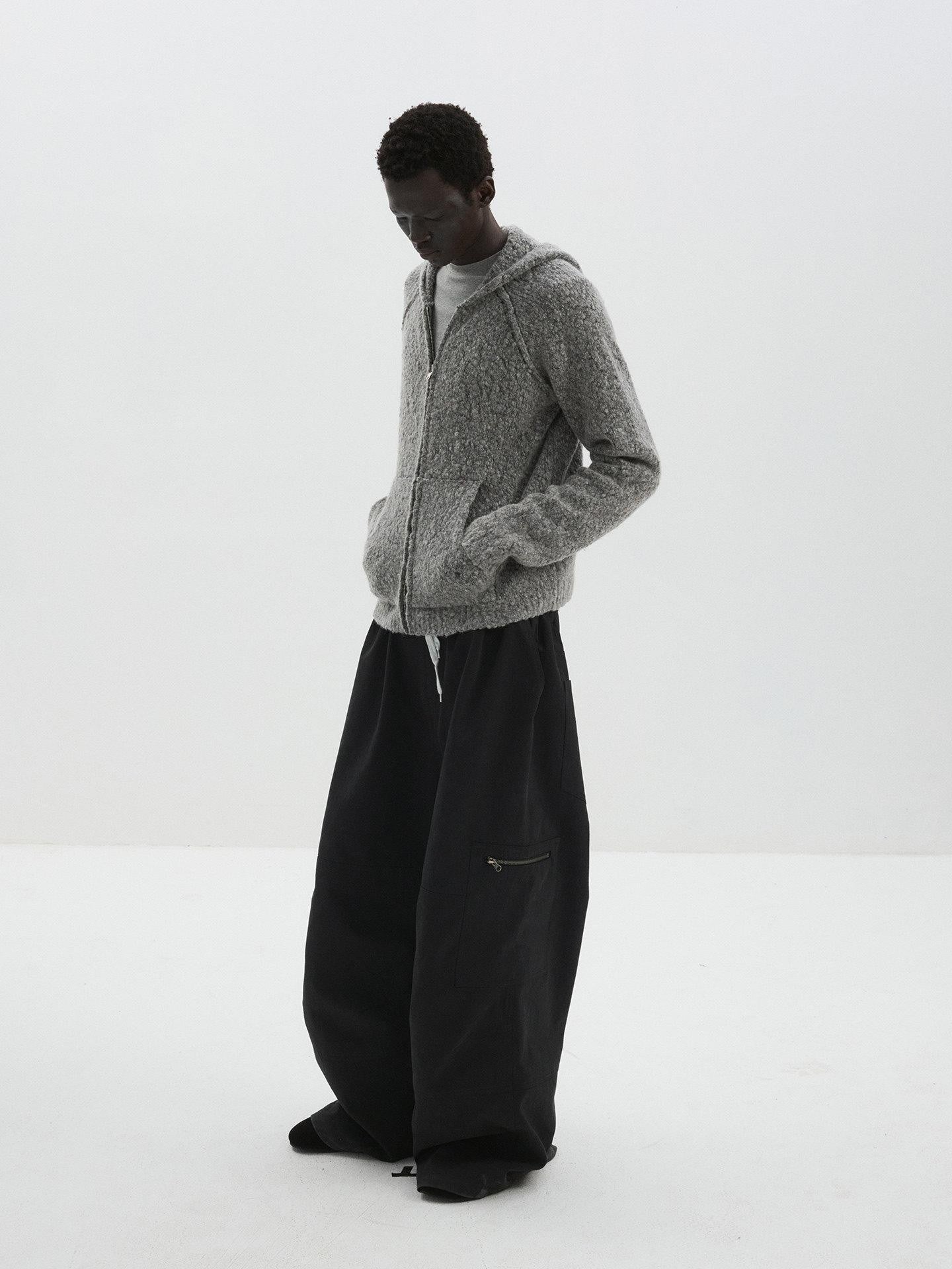 Delivery Black Baggy Cargo Drawstring Pockets Women&