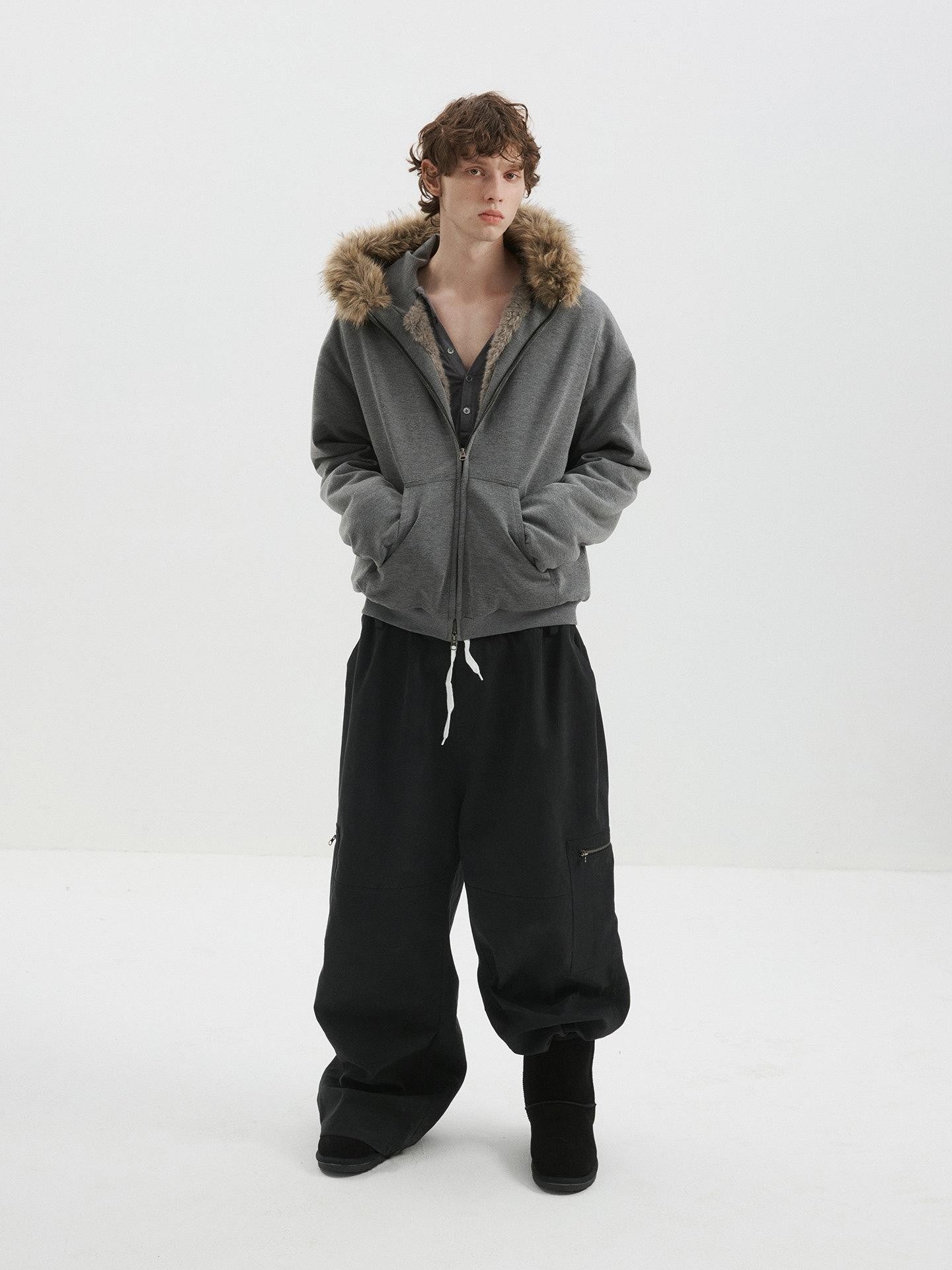 Delivery Black Baggy Cargo Drawstring Pockets Women&