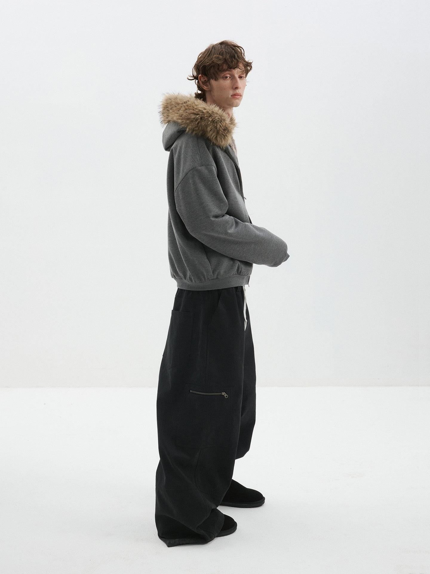 Delivery Black Baggy Cargo Drawstring Pockets Women&