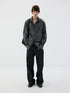 Delivery_Black_Pinstripe_Detachable_Collar_Long_Sleeve_Oversized_Cotton_Women&