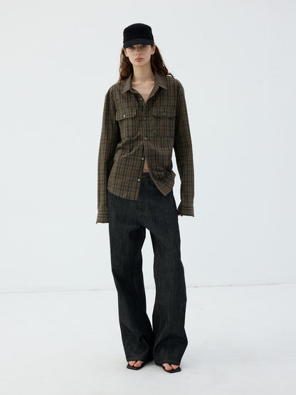 Delivery Black Selvedge Raw Denim Relaxed Women&