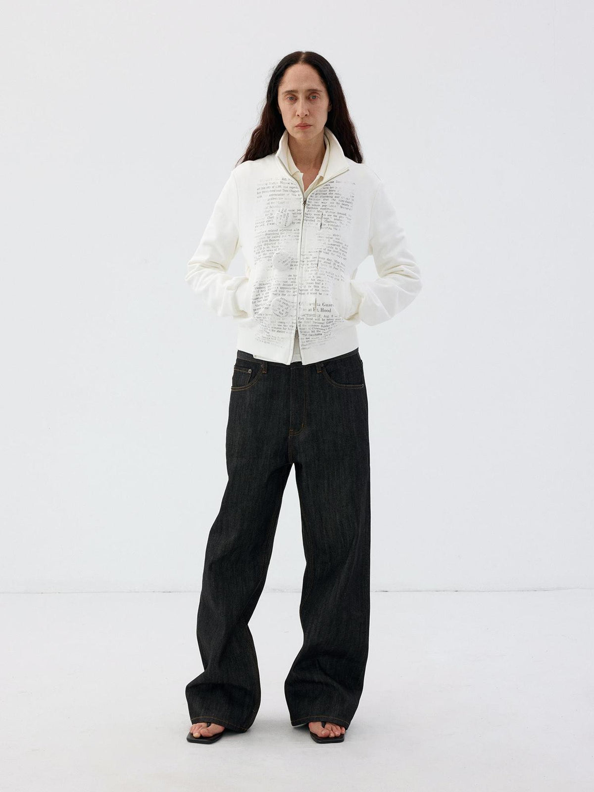 Delivery Black Selvedge Raw Denim Relaxed Women&