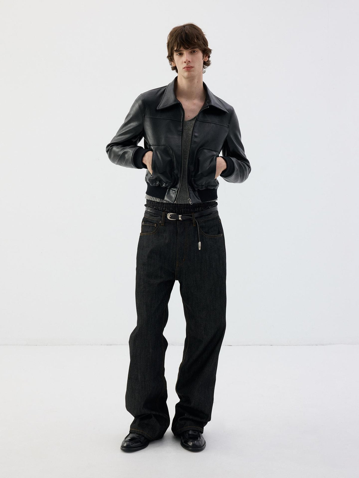 Delivery Black Selvedge Raw Denim Relaxed Women&