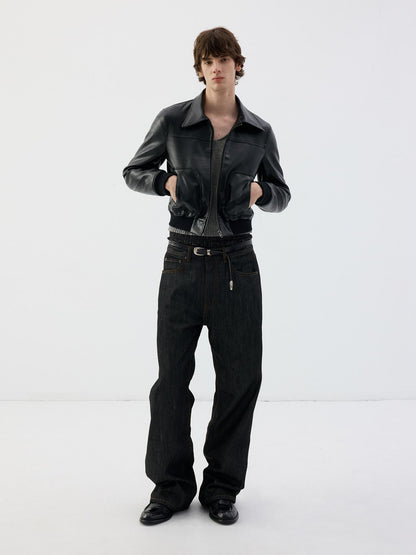 Delivery Black Selvedge Raw Denim Relaxed Women&