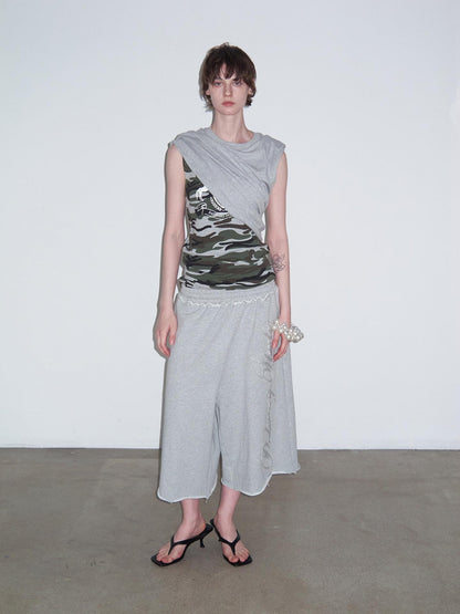 Delivery Camo Print Deconstructed Spliced Women&