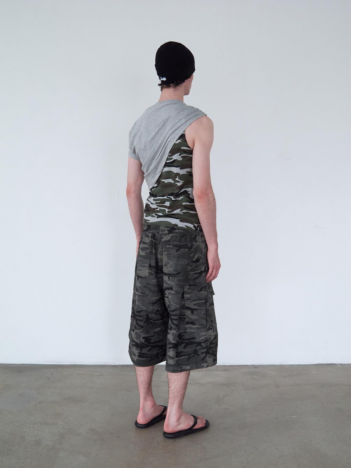 Delivery Camo Print Deconstructed Spliced Women&
