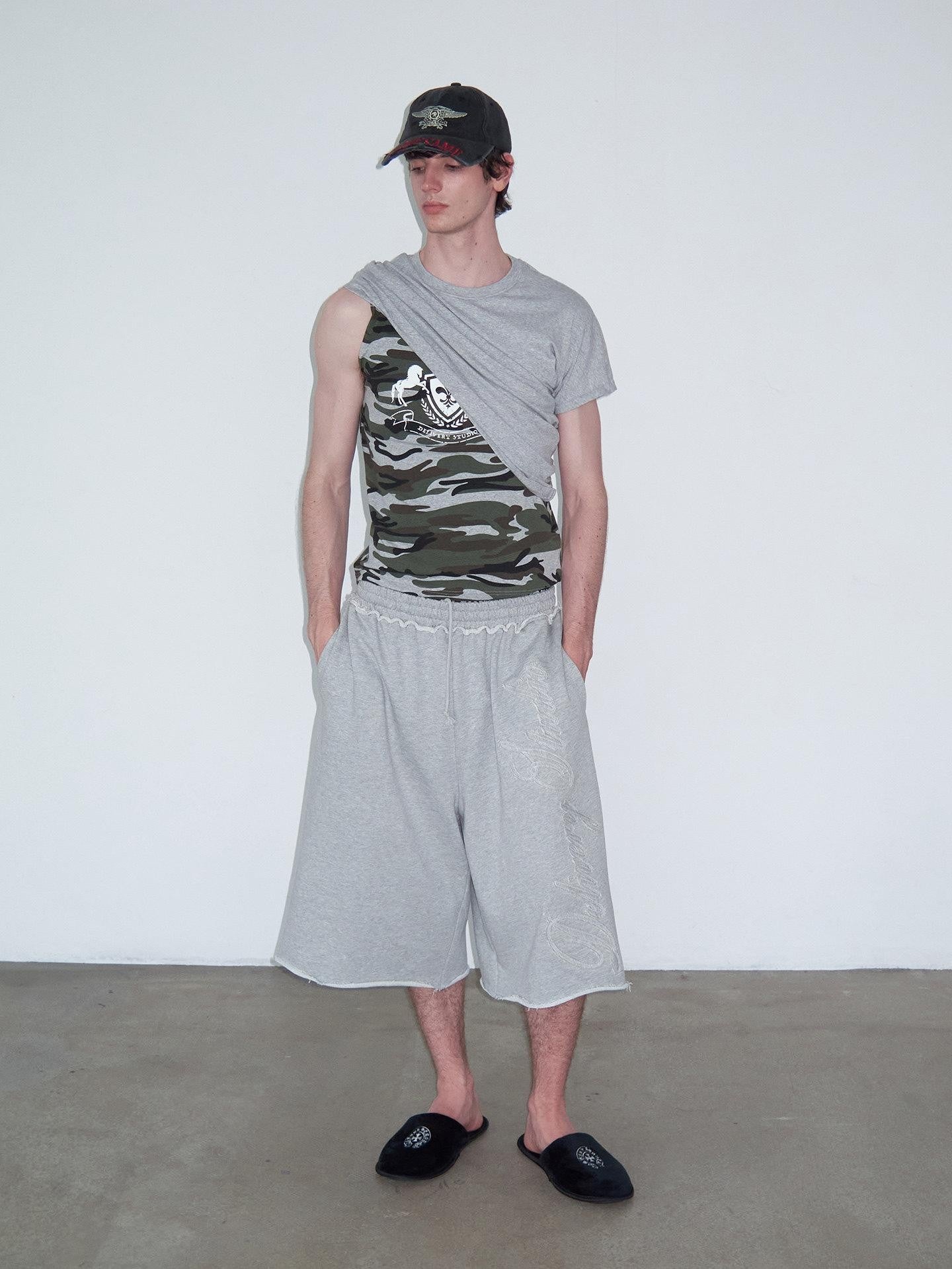 Delivery Camo Print Deconstructed Spliced Women&