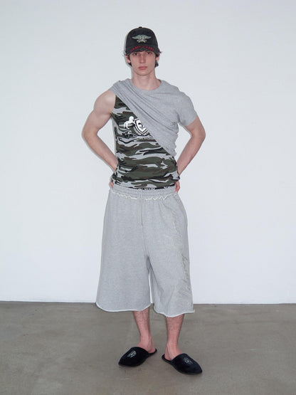 Delivery Camo Print Deconstructed Spliced Women&
