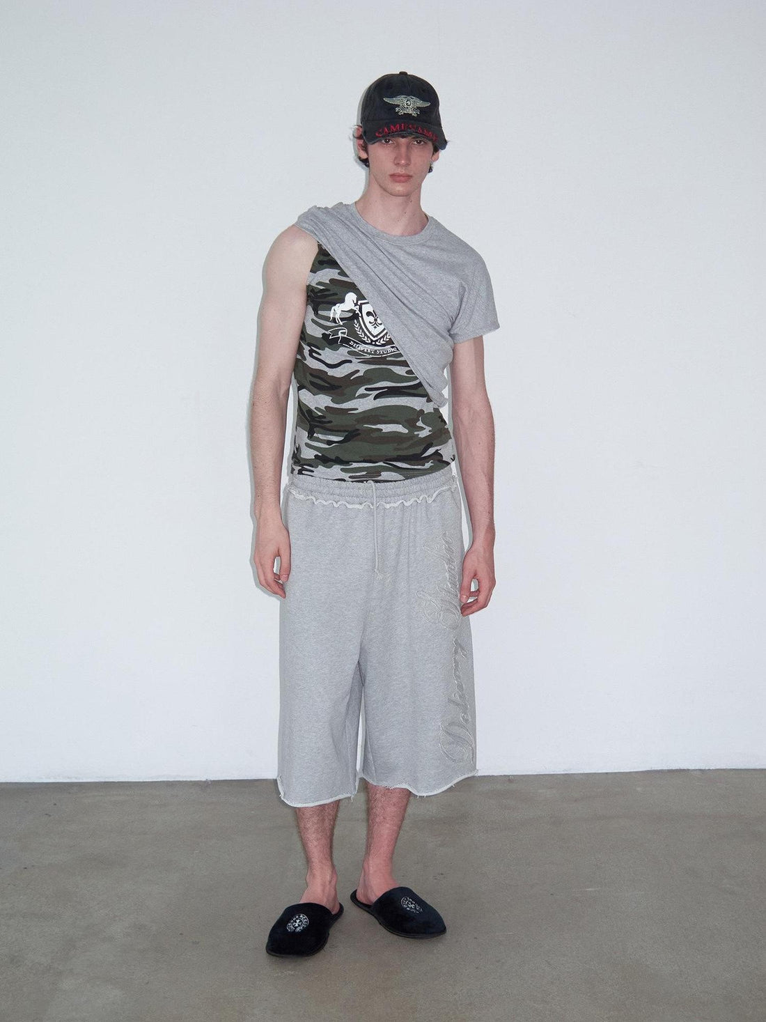 Delivery Camo Print Deconstructed Spliced Women&