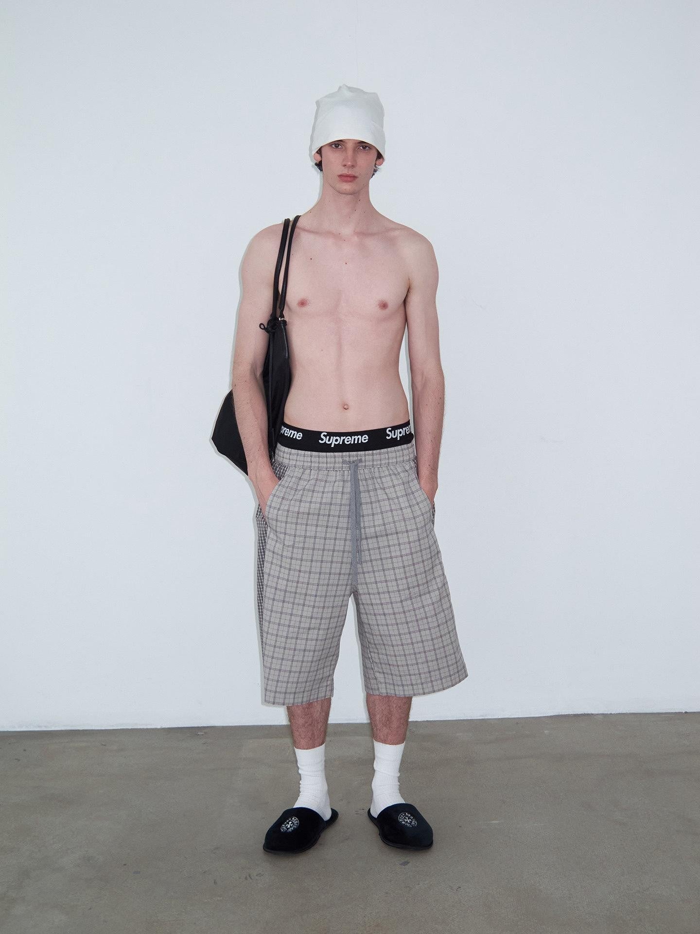 Delivery Checked Patchwork Colorblock Drawstring Women&