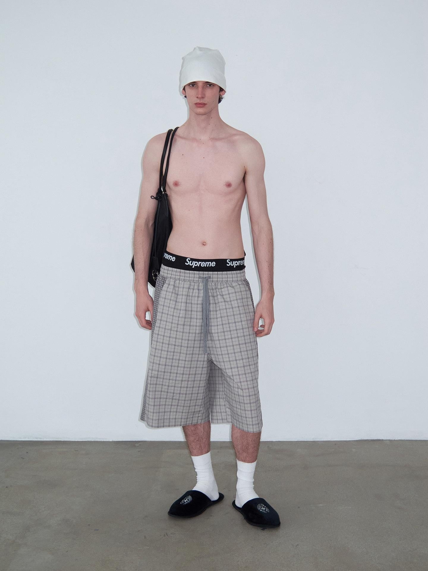 Delivery Checked Patchwork Colorblock Drawstring Women&