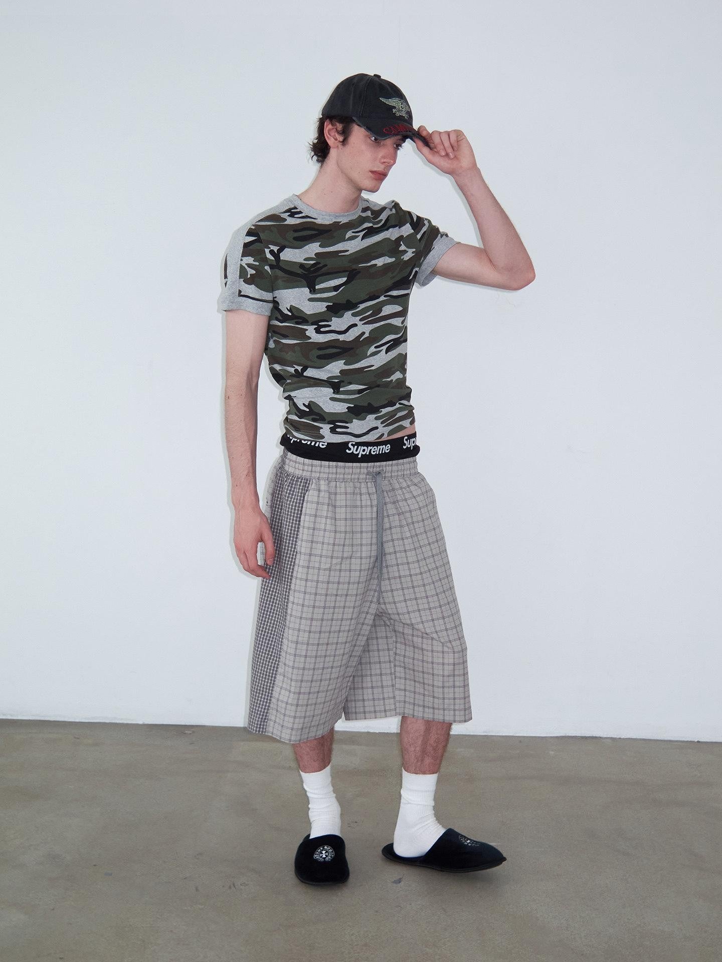 Delivery Checked Patchwork Colorblock Drawstring Women&
