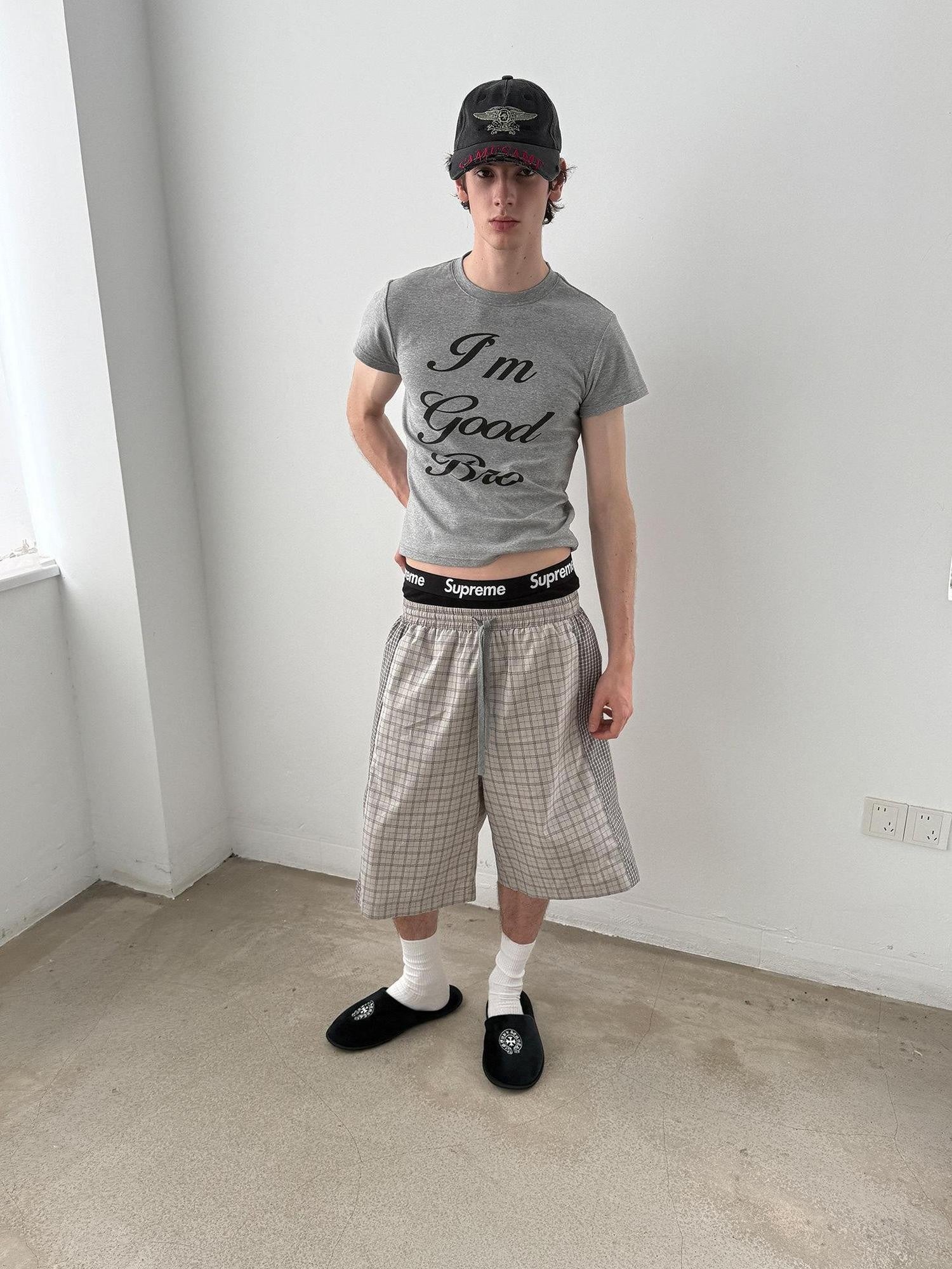 Delivery Checked Patchwork Colorblock Drawstring Women&