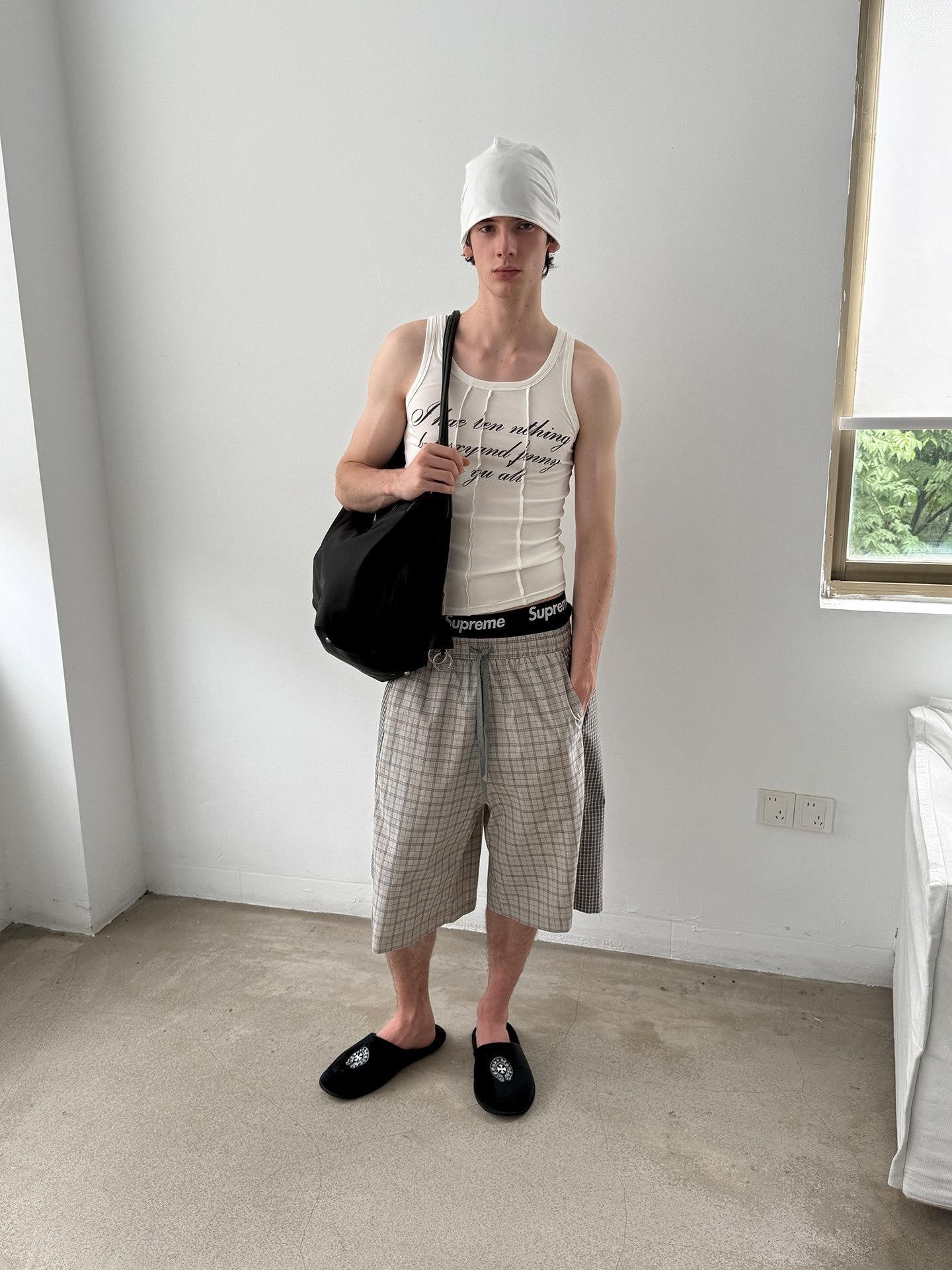 Delivery Checked Patchwork Colorblock Drawstring Women&
