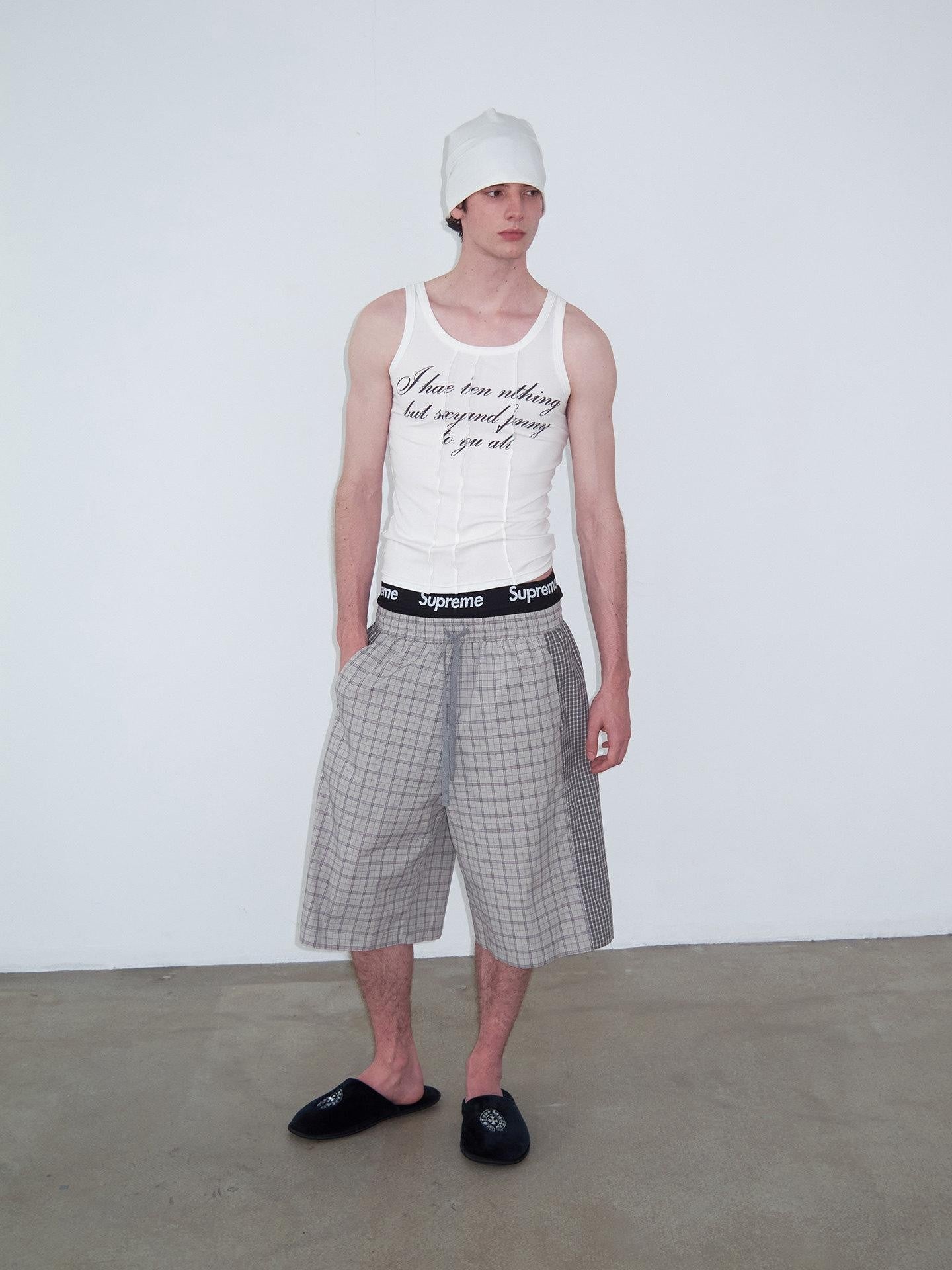 Delivery Checked Patchwork Colorblock Drawstring Women&