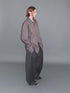 Delivery Deep Grey Patchwork Fine Plaid Colorblock Women&