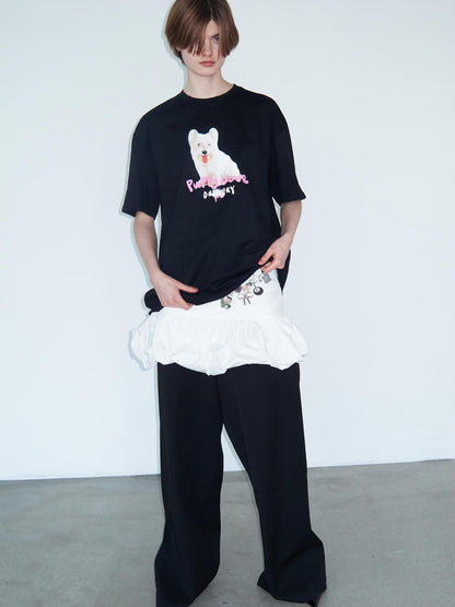 Delivery Delivery Floral Print Puff Waistchain Skirt Set