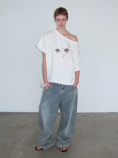Delivery Distressed Light Wash Relaxed Mid Low Rise Jeans